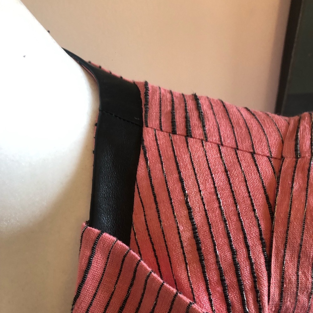 Stella & Jamie pink Silk cap sleeve blazer Sz S - Picture 4 of 7